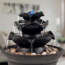 Pure Garden 3-Tier Indoor Water Fountain With LED Lights
