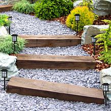 Pure Garden Set of 6 Lantern Solar Landscaping Lights