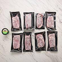 Pureland (8)8oz. Choice Ribeye Steaks & Garlic Herb Butter Single Ship