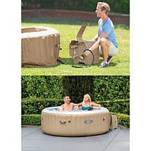 PureSpa Sahara Tan Round Bubble Spa for 4 People