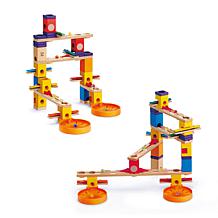 Quadrilla Wooden Marble Run Construction 97 Piece Playset