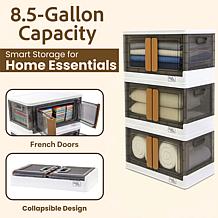 Quik Box Stackable Storage Boxes - 3-pack