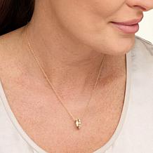 Radiance by Absolute™ 0.55ctw Snake-Style Wrap Pendant with Chain