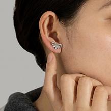 Radiance by Absolute™ 0.82ctw Simulated Diamond Bow Stud Earrings