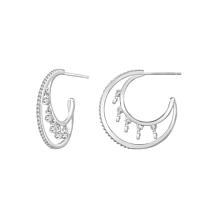 Radiance by Absolute™ 0.99ctw Open Hoop Dangle Earrings 