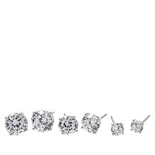 Radiance by Absolute™ 100-Facet Round 3-pair Stud Earrings Sett