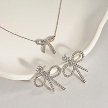Radiance by Absolute™ 10.34ctw Bow Necklace and Earrings Set
