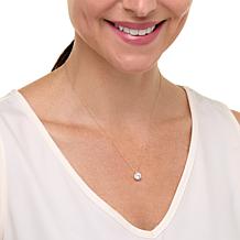 Radiance by Absolute™ 10K 8mm Round Solitaire Pendant with 18" Chain