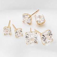 Radiance by Absolute™ 10K Gold 2ctw 100-Facet Round Stud Earrings
