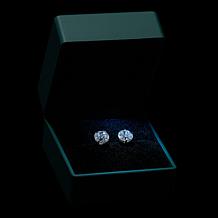 Radiance by Absolute™ 10K Gold 4ctw 100-Facet Round Stud Earrings