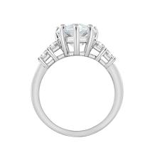 Radiance by Absolute™ 11.81ctw Pear with Baguette Sides Ring