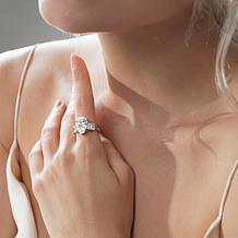 Radiance by Absolute™ 11.81ctw Pear with Baguette Sides Ring