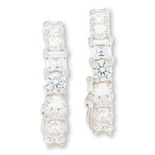 Radiance by Absolute™ 11ctw Mixed Cut Inside Outside Hoop Earrings