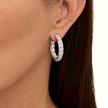 Radiance by Absolute™ 12.90ctw 1" Inside-Outside Hoop Earrings