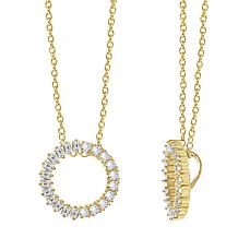 Radiance by Absolute™ 1.34ctw Baguette and Round Circle Pendant