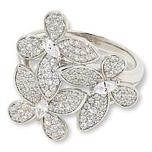 Radiance by Absolute™ 1.40ctw Simulated Diamond Butterfly Flight Ring