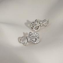 Radiance by Absolute™ 1.45ctw Simulated Diamond Bow Stud Earrings
