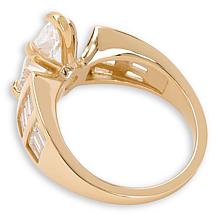 Radiance by Absolute™ 14.96ctw Marquise Solitaire with Baguettes Ring