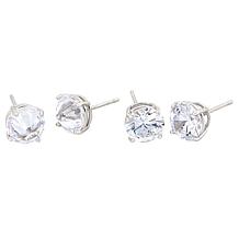 Radiance by Absolute™ 14ctw Reverse-Set and Regular-Set Stud Earrings