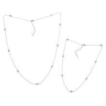 Radiance by Absolute™ 16" and 24" Station Necklace 2-piece Set