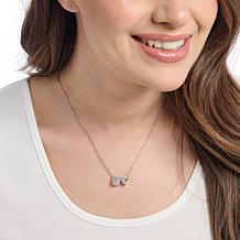 Radiance by Absolute™ 16" Heart and Cushion Toi et Moi Necklace