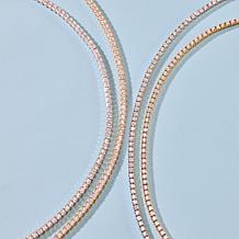 Radiance by Absolute™ 18" 4mm Round Magnetic Clasp Tennis Necklace