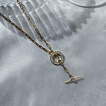 Radiance by Absolute™ 18" Gold-Plated Paperclip Chain Toggle Necklace