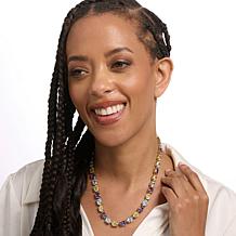 Radiance by Absolute™ 18" Multicolor Oval Stone Tennis Necklace