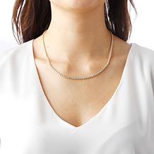Radiance by Absolute™ 18" Sterling Silver Round Stone Tennis Necklace