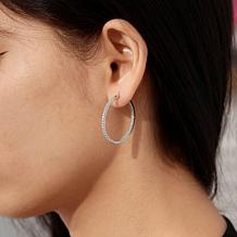 Radiance by Absolute™ 18.30ctw Sterling Silver Hoop Earrings 3pc Set
