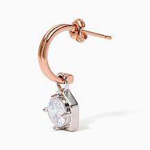 Radiance by Absolute 2 Tone Bezel Set Drop Earring