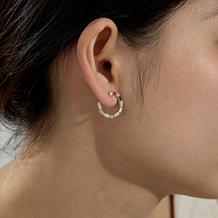 Radiance by Absolute™ 2.07ctw Round and Baguette Stone Stud Earrings