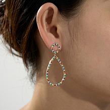 Radiance by Absolute™ 2.07ctw Round Stone Rainbow Dangle Earrings