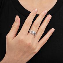 Radiance by Absolute™ 2.36ctw Twist-Shank Solitaire Ring 2-piece Set