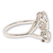 Radiance by Absolute™ 2.50ctw Sterling Silver Multicut Bypass Ring