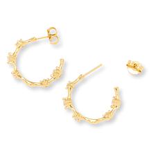 Radiance by Absolute™ 2.60ctw 1" Bamboo Hoop Earrings