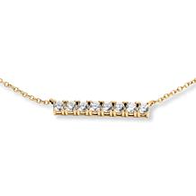 Radiance by Absolute™ 3.13ctw Round Cut Bar Drop Necklace