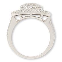 Radiance by Absolute™ 3.2ctw Oval Tapered Baguette Cluster Ring