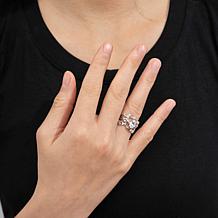 Radiance by Absolute™ 3.34ctw Round Stone Vine Design Boxed Ring Set