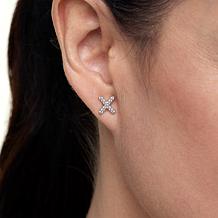 Radiance by Absolute™ 3.48ctw Heart, Bow and XO Stud Earrings