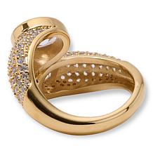 Radiance by Absolute™ 3.74ctw Multi-Stone CZ Oval Bypass Ring