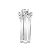 Radiance by Absolute™ 4.35ctw Round 3-Stone Boxed Engagement Ring Set