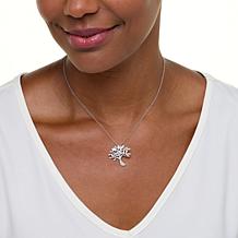 Radiance by Absolute™ 4.37ctw Open Heart Pendant with 18" Chain
