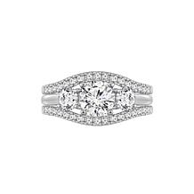 Radiance by Absolute™ 4.67ctw Round 3-Stone Engagement Ring Set