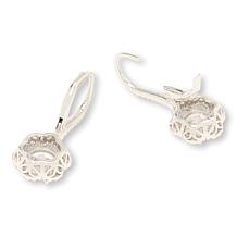 Radiance by Absolute™ 5.25ctw 7mm Round Halo Leverback Earrings