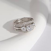 Radiance by Absolute™ 5.39ctw 3-Stone Oval Engagement Ring Set