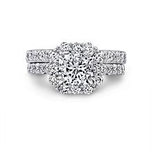 Radiance by Absolute™ 5.78ctw Halo Bridal Ring 2-piece Set