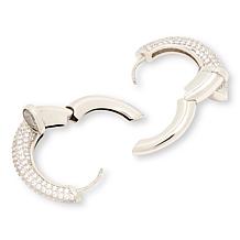 Radiance by Absolute™ 6.15ctw Pear and Pave' Bypass Hoop Earrings