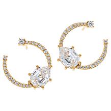 Radiance by Absolute™ 6.18ctw Specialty Cut Hoop Stud Earrings