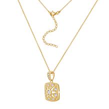 Radiance by Absolute™ .66ctw Antique-Style Rectangular Drop Necklace